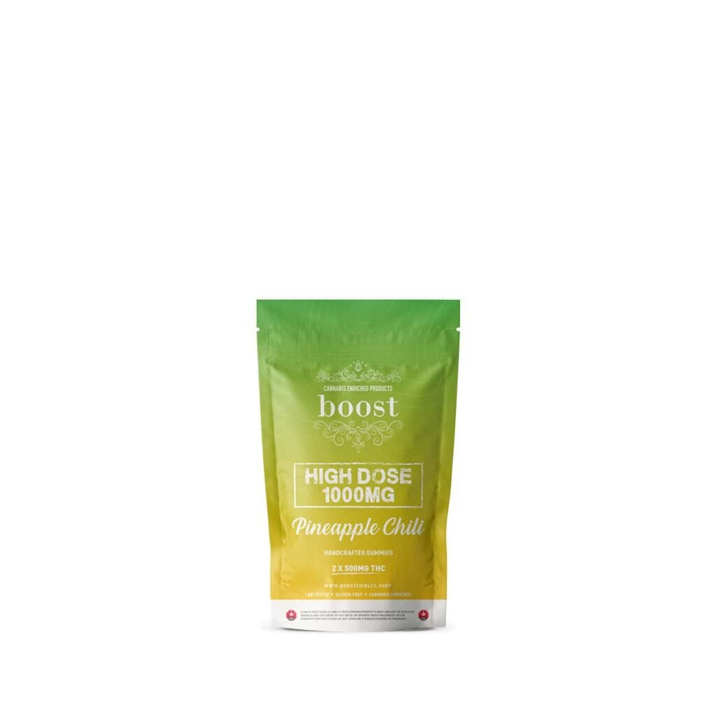 Boost High Dose THC Pineapple Chili Gummies