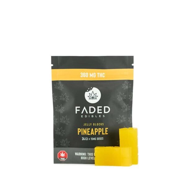 Faded Cannabis Co. Pineapple Jelly Blocks