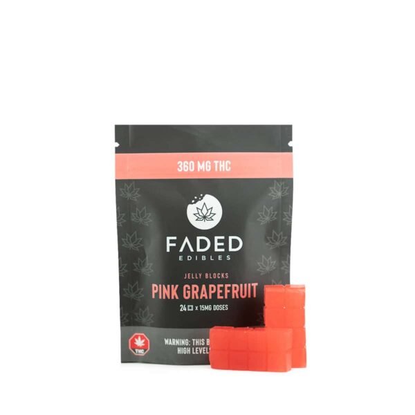 Faded Cannabis Co. Pink Grapefruit Jelly Blocks