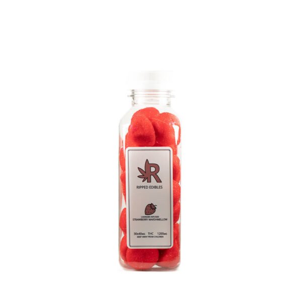 Ripped Edibles THC Strawberry Marshmallows (Bulk)
