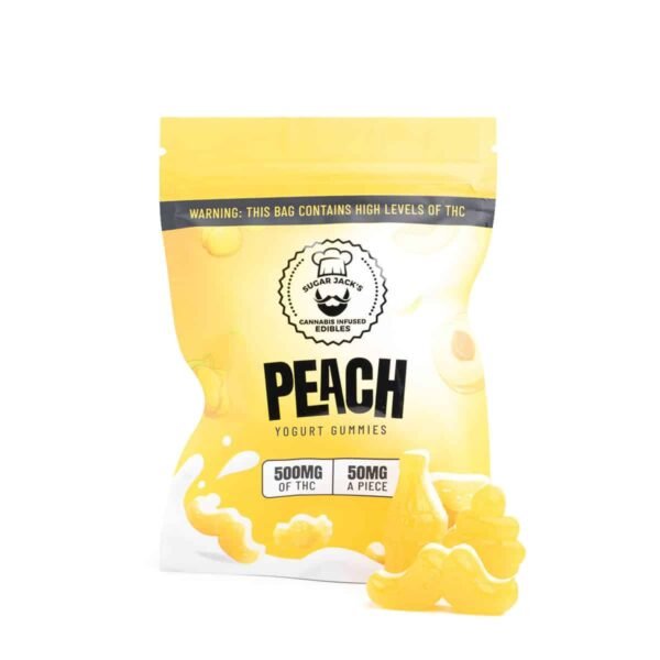 Sugar Jack’s Peach THC Yogurt Gummies